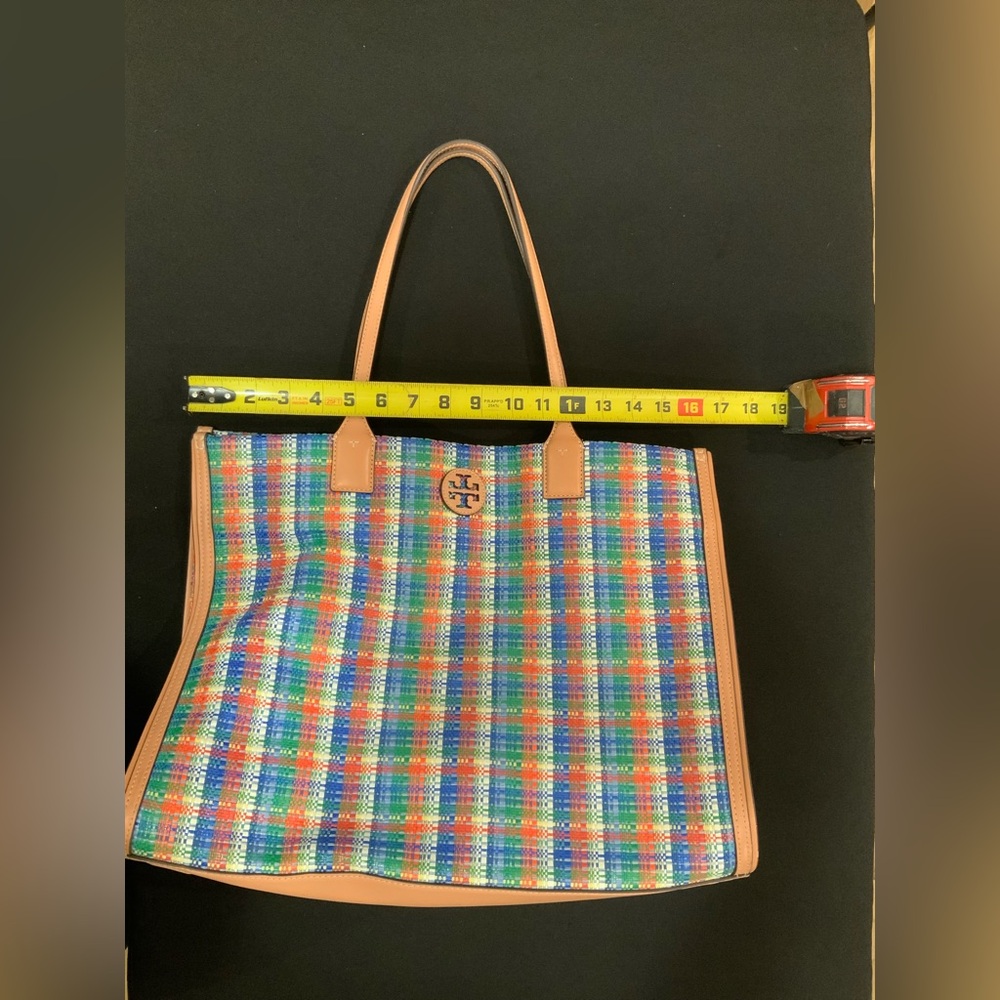 Tory Burch Multicolor Plaid Tote